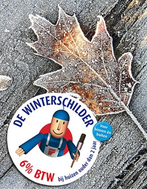 winterschilder schuin